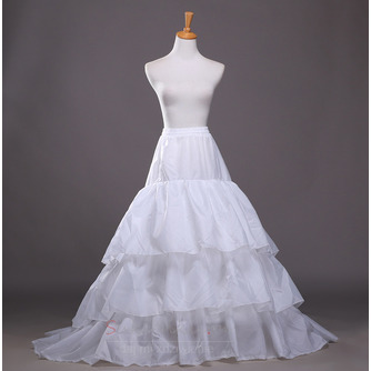 Ślubne Petticoat Trzy obwódki Trailing Long Suknia ślubna Poliester tafta - Strona 1