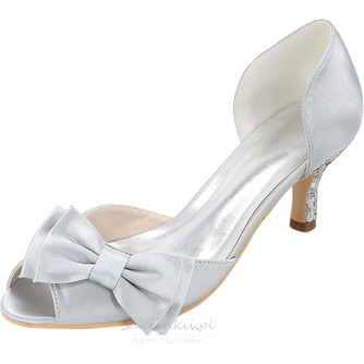 Buty ślubne plus size pojedyncze buty kokardki satynowe sandały na przyjęcie - Strona 7