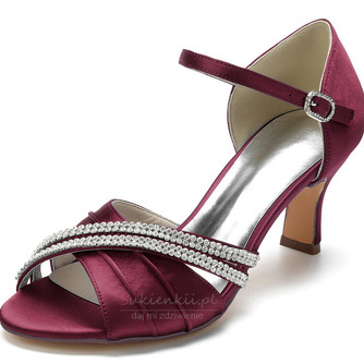 Satynowe buty ślubne motylkowe boczne wydrążone szpilki zielone buty druhny - Strona 10