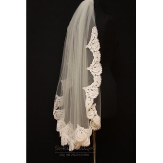 Bridal Veil Appliques Czerwona Wiosna Glamour Krótki Z Grzebieniami - Strona 1