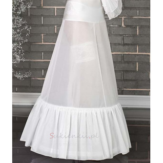 Ślub Petticoat Pełna Sukienka Vintage Flouncing Biały Terylene Dwa obręcze - Strona 2