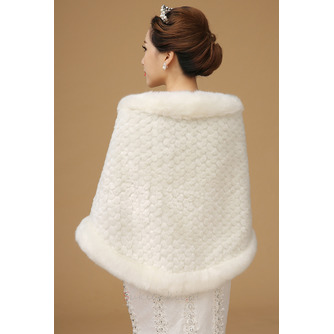 Sukienka zimowa Super długie gruby szalik ślubny z kości słoniowej - Strona 2