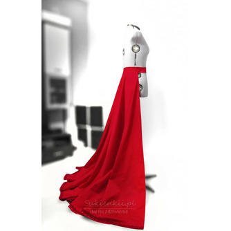 Odpinana spódnica tren kaplica Odpinana spódnica Sukienka overskirt Czerwona spódnica w kształcie kuli - Strona 2