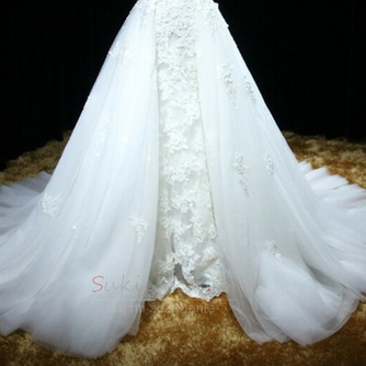 spódnica dla nowożeńców odpinane koronkowe suknie ślubne z odpinaną spódnicą tiulowe odpinane suknie ślubne tren odpinana spódnica - Strona 2
