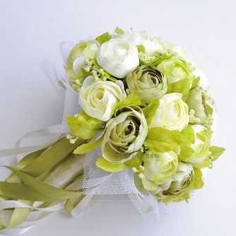 White camellia zielony narzeczona symulacji kwiaty na wesele w parze - Strona 1