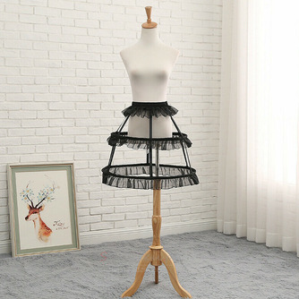 Czarna szyfonowa halka, Lolita krynolina halka, sukienka na studniówkę szyfonowa halka, bufiasta spódnica, długość 50 cm - Strona 3
