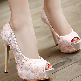 Koronkowe buty ślubne białe szpilki platformy sandały buty bankietowe buty ślubne - Strona 8