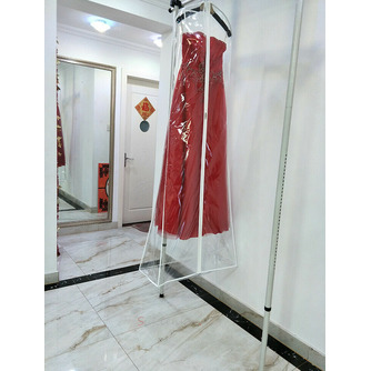 Torba na suknię ślubną wydłużona zagęszczona przezroczysta suknia ślubna ciągnąca się osłona przeciwpyłowa worek do przechowywania pcv - Strona 4