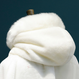 Zimowy długi płaszcz ciepły ciepły pluszowy szal biały gruby płaszcz - Strona 4