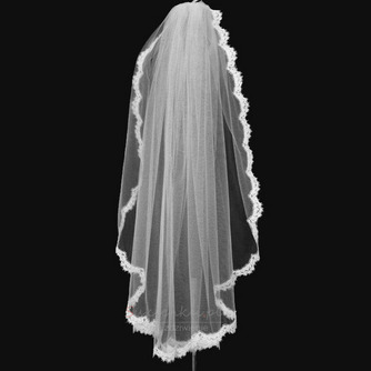 Jednowarstwowy welon do rzęs koronkowy welon ślubny z grzebieniem krótki koronkowy welon - Strona 4