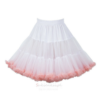 Różowa w pasie bufiasta tiulowa halka, księżniczka taniec baletowy halki Lolita Cosplay, tęczowa chmura krótka spódniczka Tutu 45cm - Strona 5