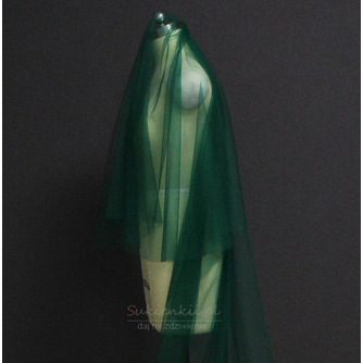 Zielona zasłona ślubna muzułmańska panna młoda welon osłona twarzy welon 3M - Strona 4