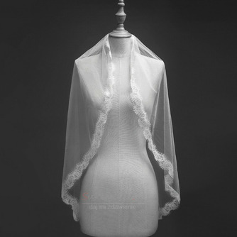 Jednowarstwowy welon do rzęs koronkowy welon ślubny z grzebieniem krótki koronkowy welon - Strona 3