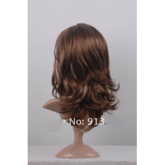 Perruque Wgłębienie bangs Odpowiednie dla kobiet Long Curly Long Curly - Strona 4