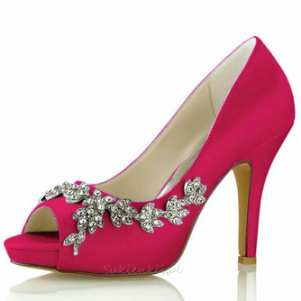 Zapatos de boda para mujer Brillo de boda Cristal con lentejuelas Joyas Tacones de boda Zapatos de novia Diamante de imitación Cristal Tacón alto Tacón de aguja Peep Toe - Strona 9