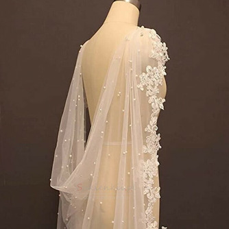 Suknia ślubna dla nowożeńców perłowy szal welon spływowy koronkowy szal - Strona 5