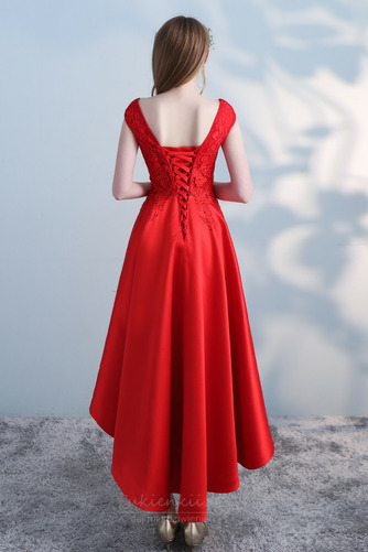 Asymetryczny Glamour Rosy ramię Naturalne talii Sukienka koktajlowe - Strona 2