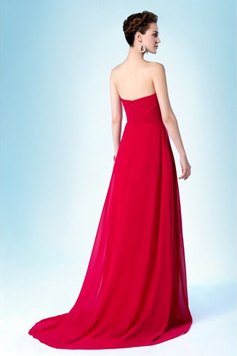 Szyfon Serduszko Długi Przyjęcie Latem Elegancki Sukienka dla Druhen - Strona 3