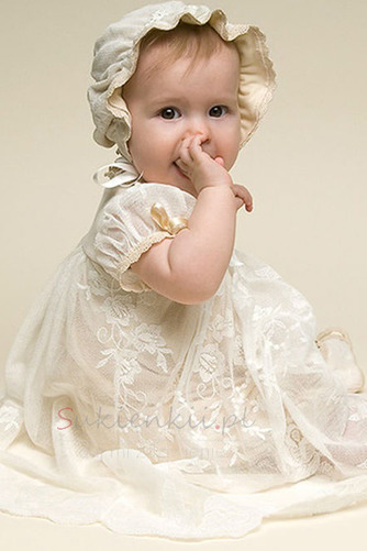 Balon rękawy Tani Księżniczka Krótki rękaw Sukienka do chrztu - Strona 3