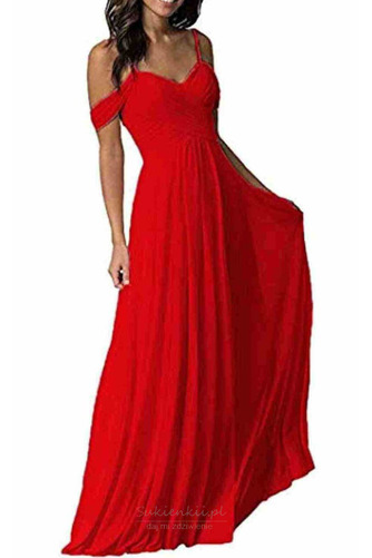 Sprzedaż Linia A Chybienia Rosy ramię Sznurowane Sukienka wieczorowe - Strona 7