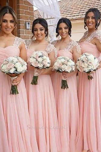 Na suwak Kwadrat Chybienia Sweep pociągu Sukienka dla Druhen - Strona 2