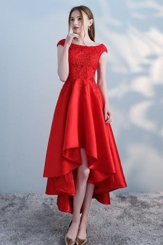 Asymetryczny Glamour Rosy ramię Naturalne talii Sukienka koktajlowe - Strona 1