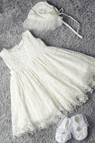 Czapka Naturalny talia Klejnot Na suwak Długość herbaty Sukienka do chrztu - Strona 2