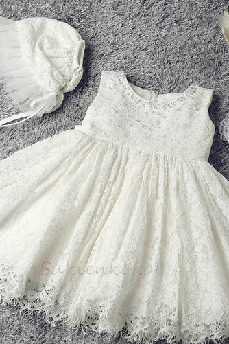 Czapka Naturalny talia Klejnot Na suwak Długość herbaty Sukienka do chrztu - Strona 3