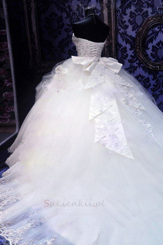 Suknia balowa Sznurowane Baskijski talii Kościelna Sukienka ślubne - Strona 3